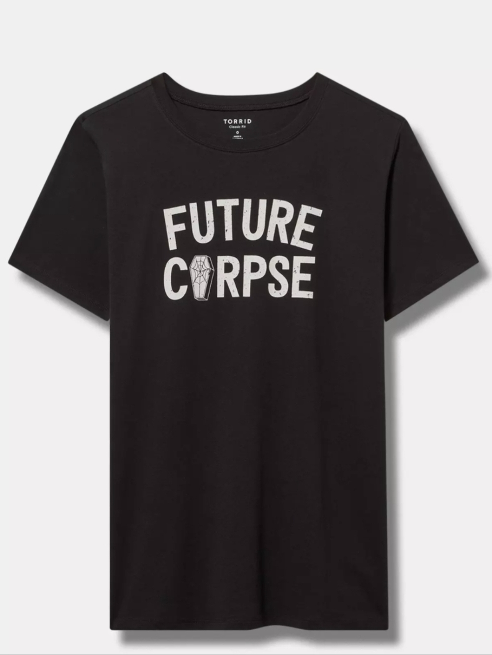 Torrid Classic Fit Black Cream FUTURE CORPSE Graphic Tee 4X 26